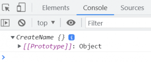 empty object در constructor function