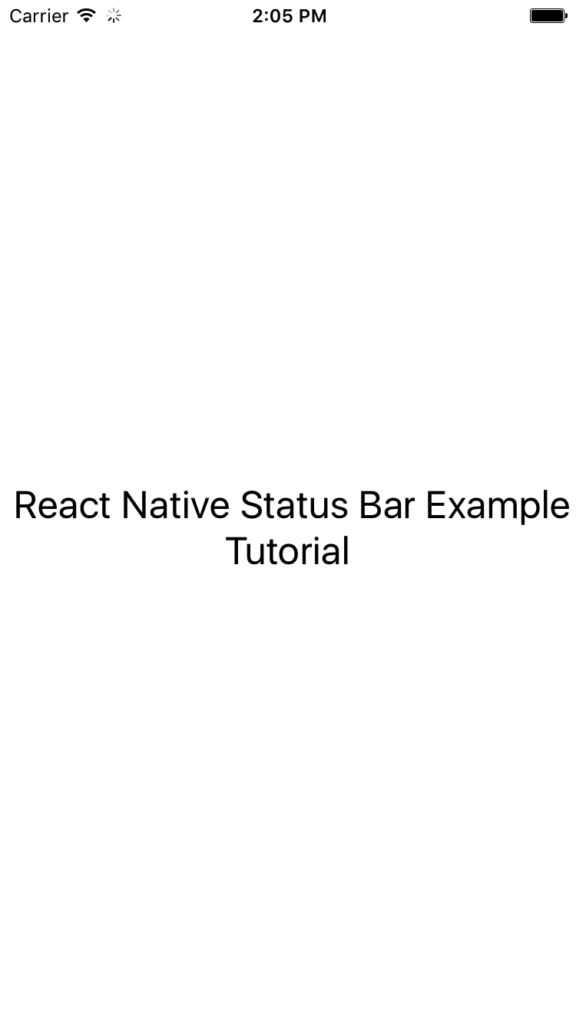 statusbar در React Native
